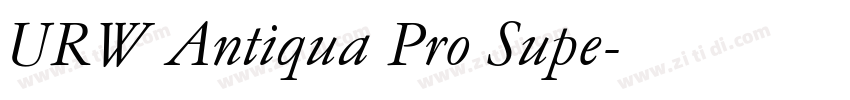 URW Antiqua Pro Supe字体转换